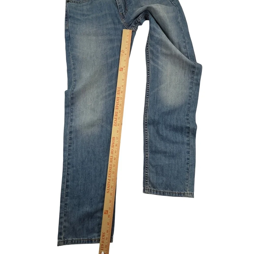 Levi's 505 Regular Fit Straight Leg Light Wash Blue Denim Jeans Mens 29x32 NWOT